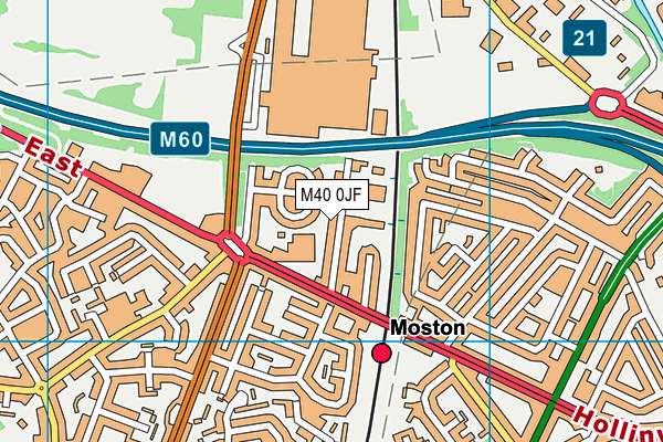 M40 0JF map - OS VectorMap District (Ordnance Survey)