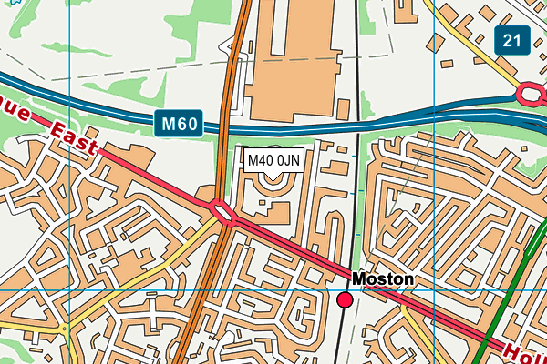 M40 0JN map - OS VectorMap District (Ordnance Survey)