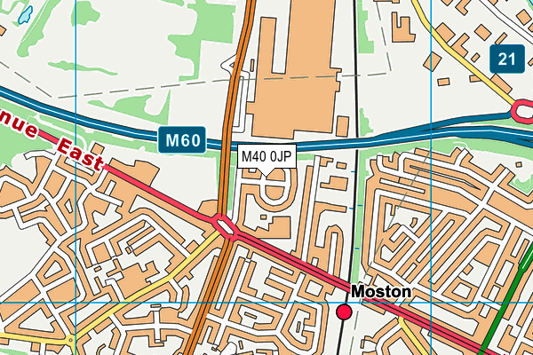 M40 0JP map - OS VectorMap District (Ordnance Survey)