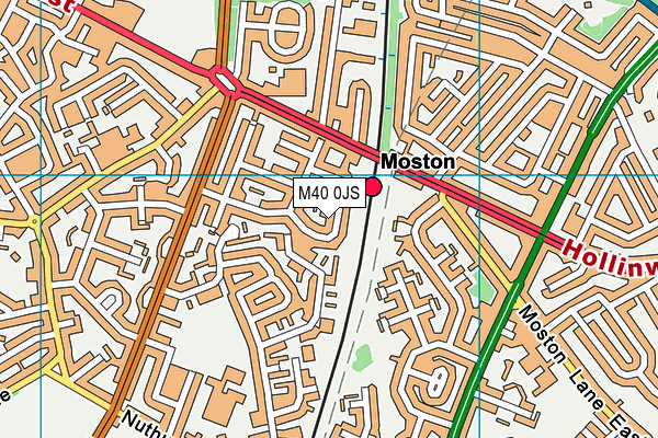 M40 0JS map - OS VectorMap District (Ordnance Survey)