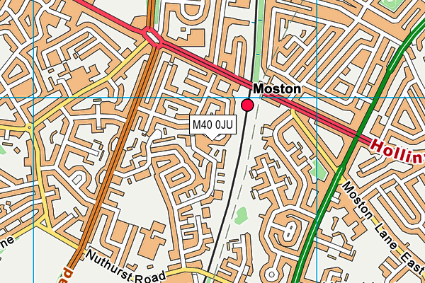 M40 0JU map - OS VectorMap District (Ordnance Survey)