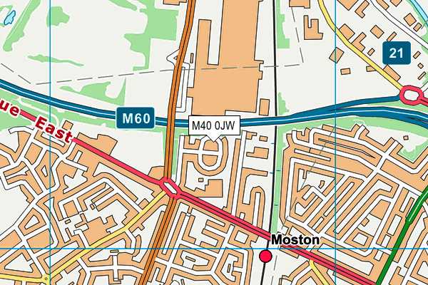 M40 0JW map - OS VectorMap District (Ordnance Survey)