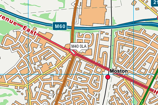 M40 0LA map - OS VectorMap District (Ordnance Survey)