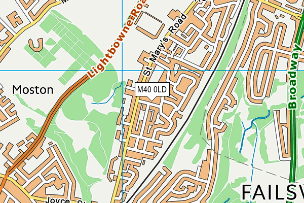 M40 0LD map - OS VectorMap District (Ordnance Survey)