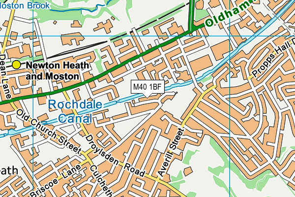 M40 1BF map - OS VectorMap District (Ordnance Survey)