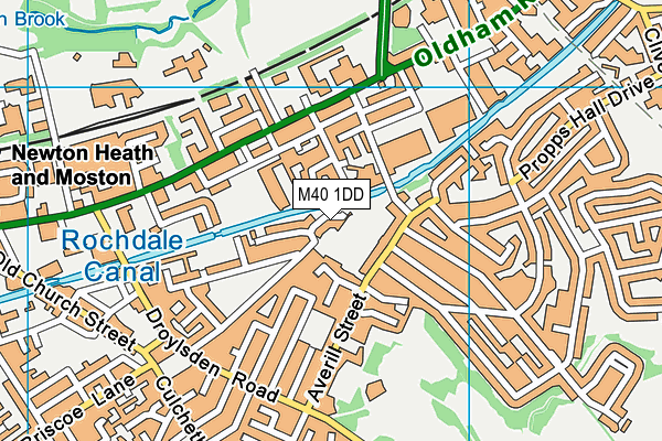 M40 1DD map - OS VectorMap District (Ordnance Survey)