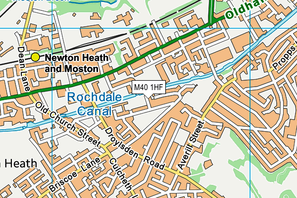 M40 1HF map - OS VectorMap District (Ordnance Survey)