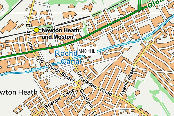 M40 1HL map - OS VectorMap District (Ordnance Survey)