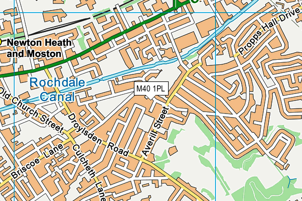 M40 1PL map - OS VectorMap District (Ordnance Survey)