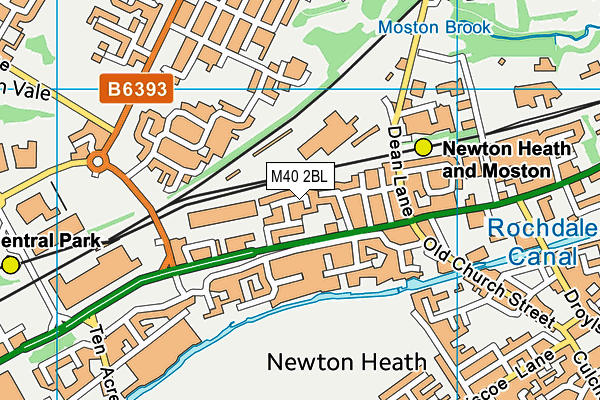 M40 2BL map - OS VectorMap District (Ordnance Survey)