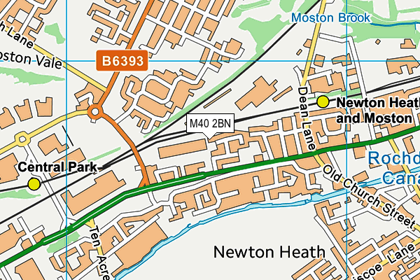 M40 2BN map - OS VectorMap District (Ordnance Survey)