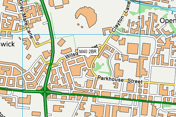 M40 2BR map - OS VectorMap District (Ordnance Survey)