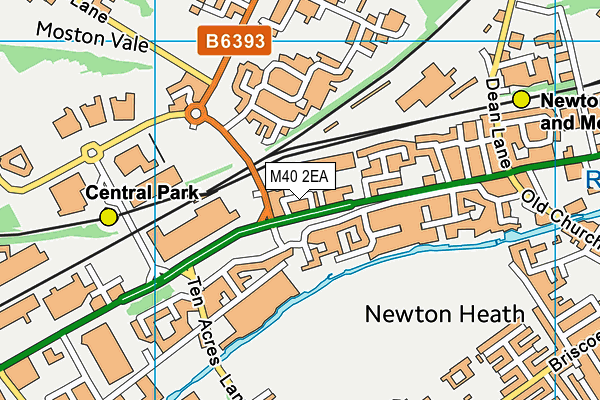 M40 2EA map - OS VectorMap District (Ordnance Survey)