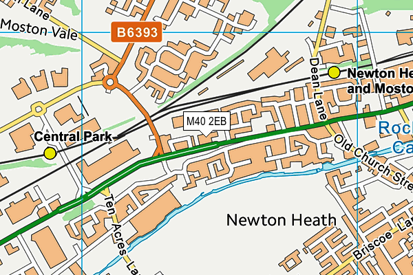 M40 2EB map - OS VectorMap District (Ordnance Survey)