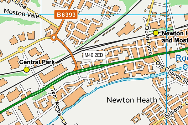 M40 2ED map - OS VectorMap District (Ordnance Survey)