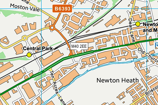 M40 2EE map - OS VectorMap District (Ordnance Survey)