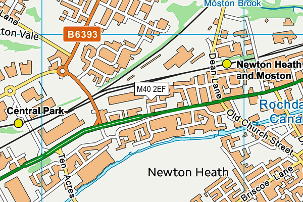 M40 2EF map - OS VectorMap District (Ordnance Survey)