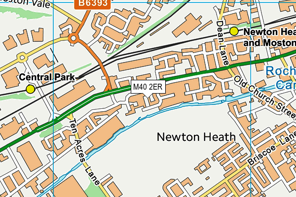 M40 2ER map - OS VectorMap District (Ordnance Survey)