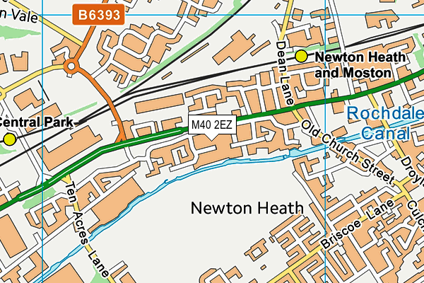 M40 2EZ map - OS VectorMap District (Ordnance Survey)