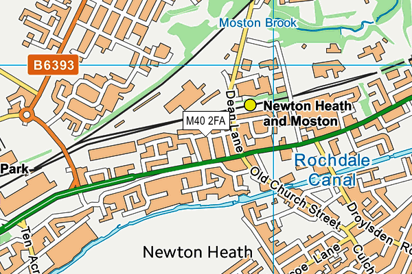 M40 2FA map - OS VectorMap District (Ordnance Survey)