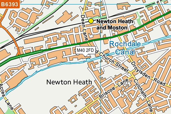 M40 2FD map - OS VectorMap District (Ordnance Survey)