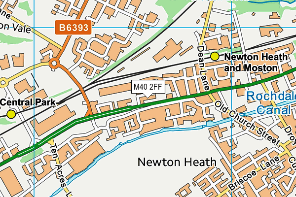 M40 2FF map - OS VectorMap District (Ordnance Survey)