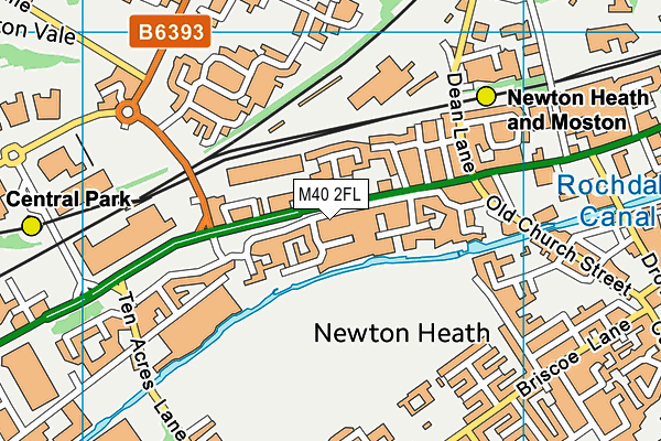 M40 2FL map - OS VectorMap District (Ordnance Survey)