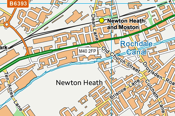 M40 2FP map - OS VectorMap District (Ordnance Survey)