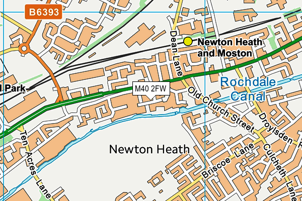 M40 2FW map - OS VectorMap District (Ordnance Survey)