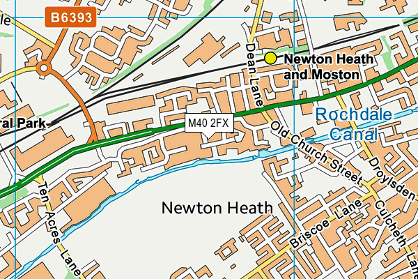 M40 2FX map - OS VectorMap District (Ordnance Survey)