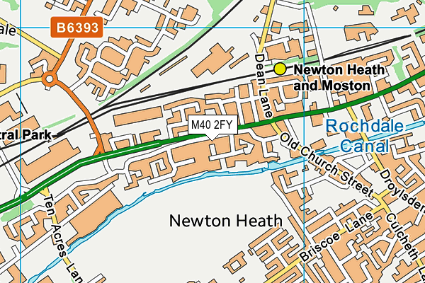 M40 2FY map - OS VectorMap District (Ordnance Survey)