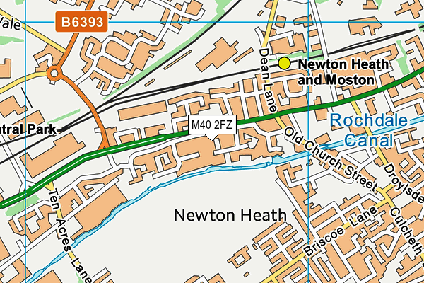 M40 2FZ map - OS VectorMap District (Ordnance Survey)