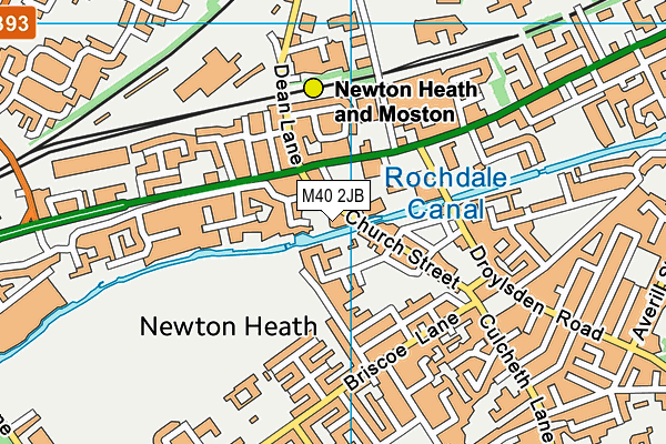 M40 2JB map - OS VectorMap District (Ordnance Survey)