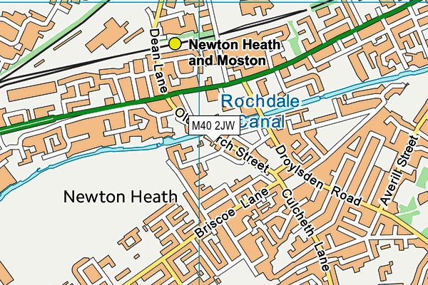 M40 2JW map - OS VectorMap District (Ordnance Survey)