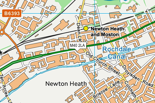 M40 2LA map - OS VectorMap District (Ordnance Survey)