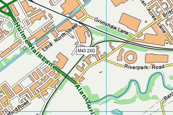 M40 2XG map - OS VectorMap District (Ordnance Survey)