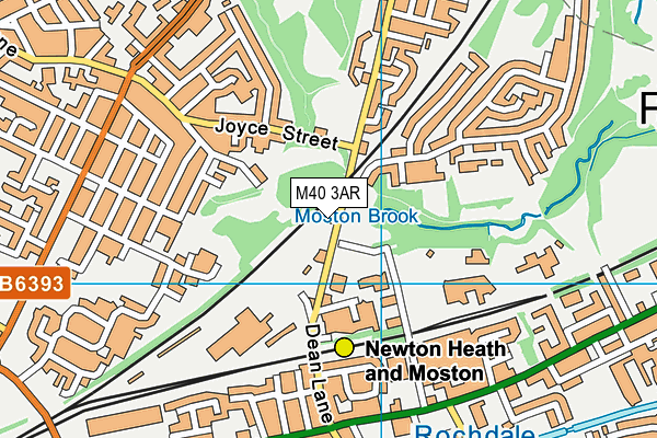 M40 3AR map - OS VectorMap District (Ordnance Survey)