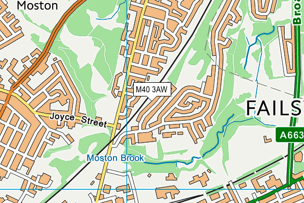 M40 3AW map - OS VectorMap District (Ordnance Survey)