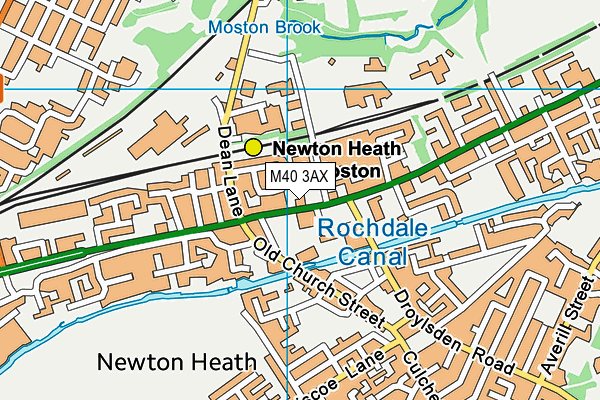 M40 3AX map - OS VectorMap District (Ordnance Survey)