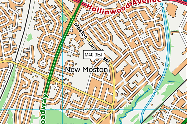 M40 3EJ map - OS VectorMap District (Ordnance Survey)