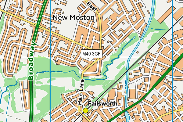 M40 3GF map - OS VectorMap District (Ordnance Survey)