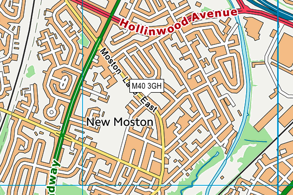 M40 3GH map - OS VectorMap District (Ordnance Survey)