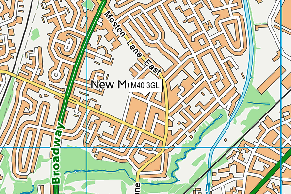 M40 3GL map - OS VectorMap District (Ordnance Survey)
