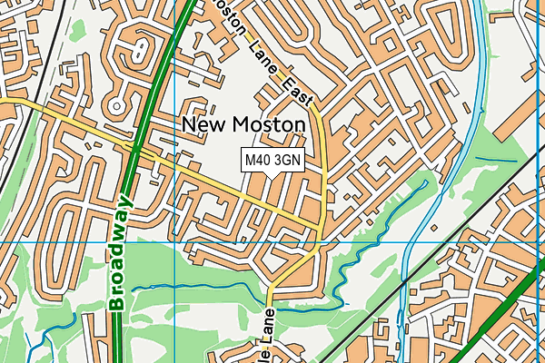 M40 3GN map - OS VectorMap District (Ordnance Survey)