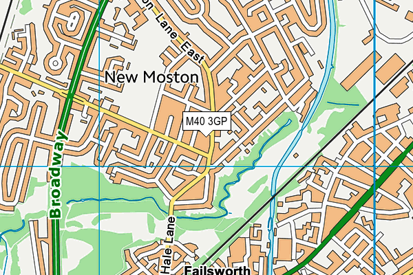 M40 3GP map - OS VectorMap District (Ordnance Survey)