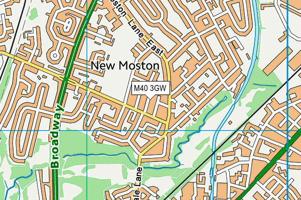 M40 3GW map - OS VectorMap District (Ordnance Survey)