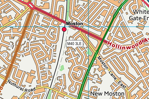 M40 3LE map - OS VectorMap District (Ordnance Survey)