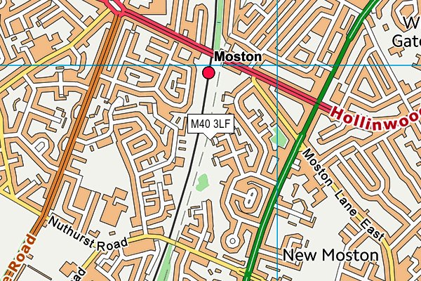 M40 3LF map - OS VectorMap District (Ordnance Survey)