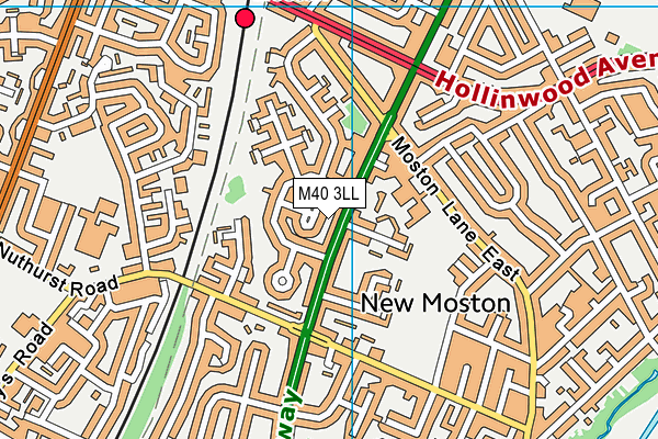 M40 3LL map - OS VectorMap District (Ordnance Survey)