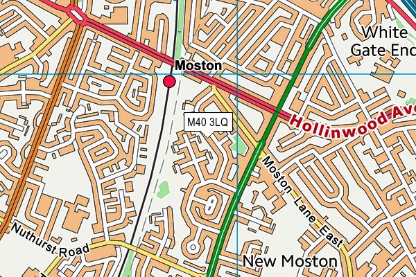 M40 3LQ map - OS VectorMap District (Ordnance Survey)